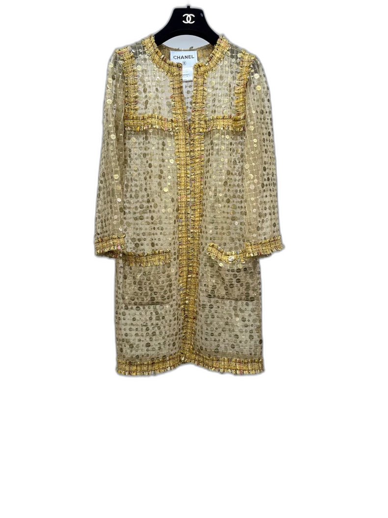 Chanel Gold Sequined Fringe Top