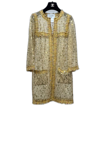 Chanel Gold Sequined Fringe Top
