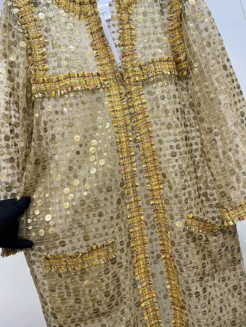 Chanel Gold Sequined Fringe Top