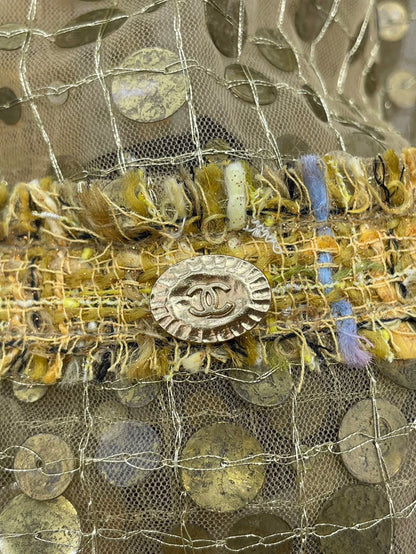 Chanel Gold Sequined Fringe Top