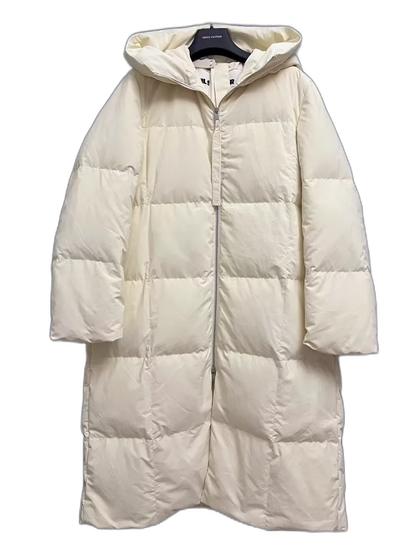 Jil Sander Cream Puffer Jacket Size 34
