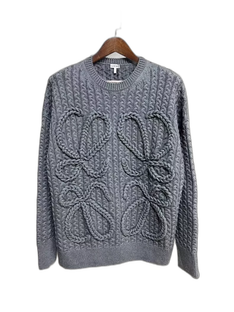 Loewe Logo Rope Knit Sweater M Size