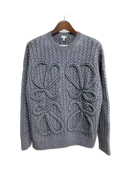 Loewe Logo Rope Knit Sweater M Size