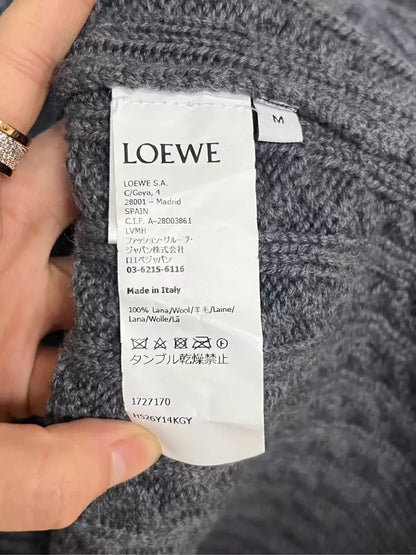 Loewe Logo Rope Knit Sweater M Size