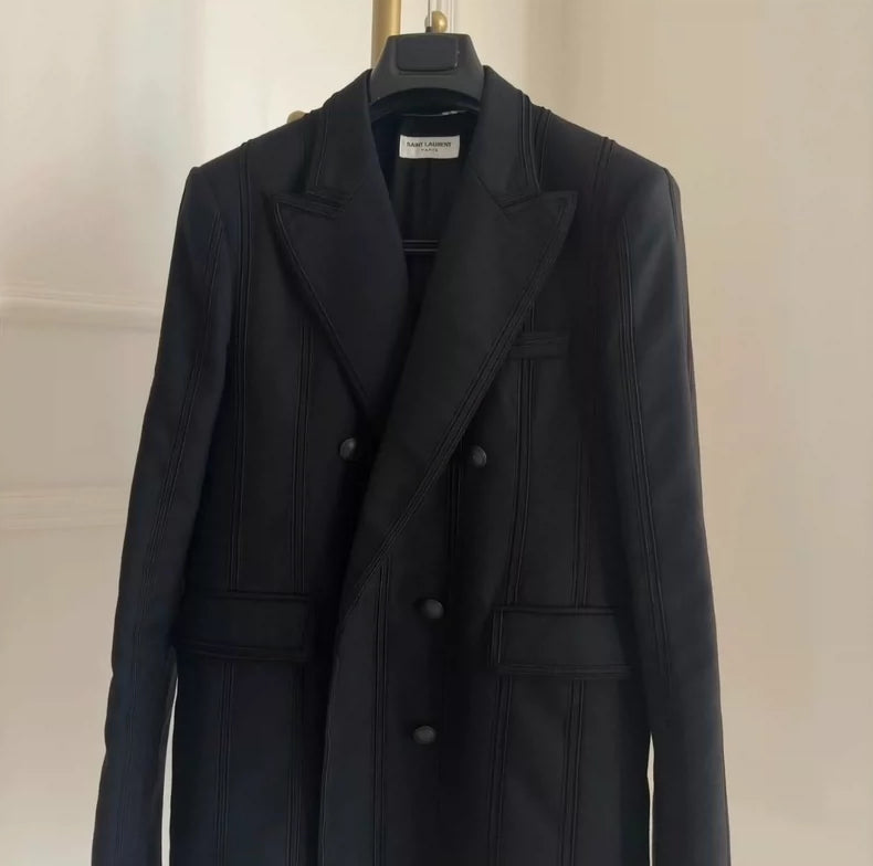 Saint Laurent Double-Breasted Blazer 48