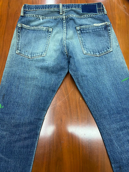 VISVIM Damaged-17 Distressed Denim Pants