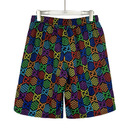 Gucci Colorful Logo Print Casual Shorts