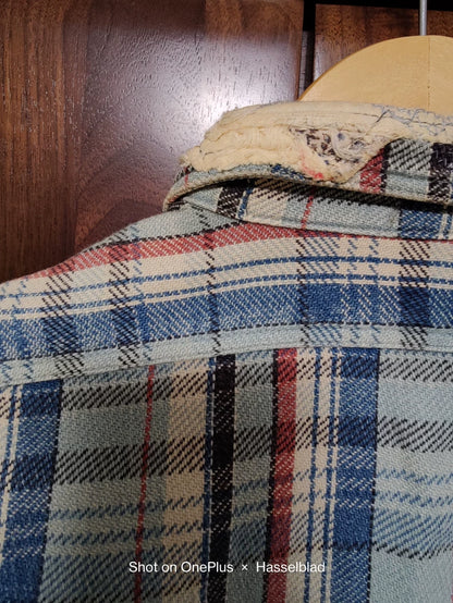 kapital boro patchwork button up shirt