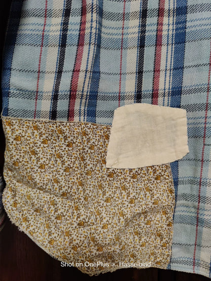 kapital boro patchwork button up shirt