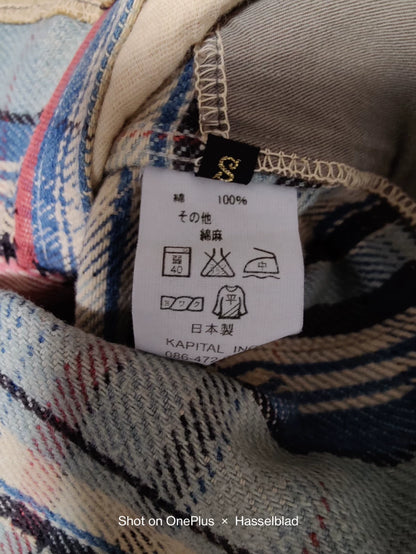 kapital boro patchwork button up shirt