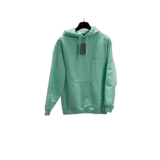 Balenciaga Mint Green Embroidered Hoodie