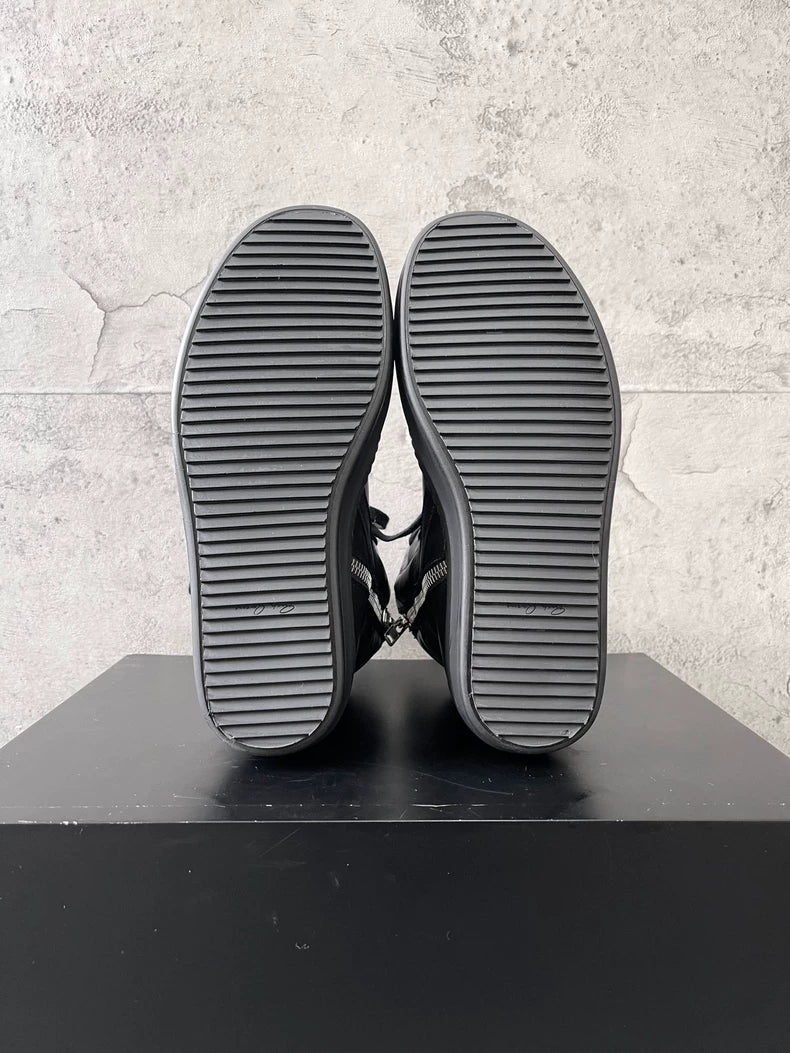 Rick Owens Black Geobasket High Top Sneakers-yf