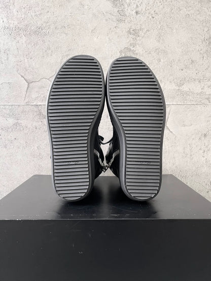 Rick Owens Black Geobasket High Top Sneakers-yf