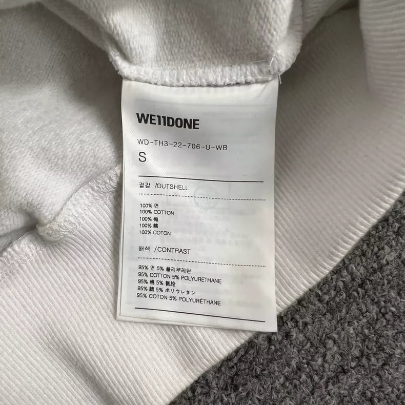 We11done Black and White Hoodie