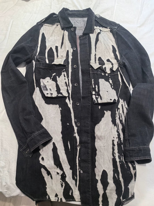 Rick Owens DRKSHDW Ink Splatter Denim Jacket