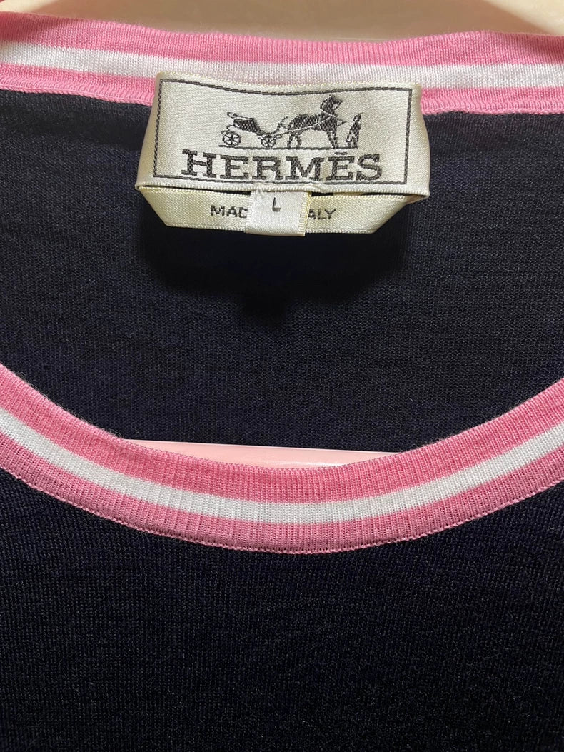 Classic Knitted Short Sleeve Top from Hermes