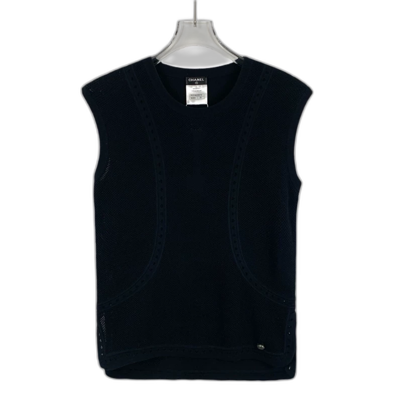 Chanel Black Knitted Sleeveless Vest
