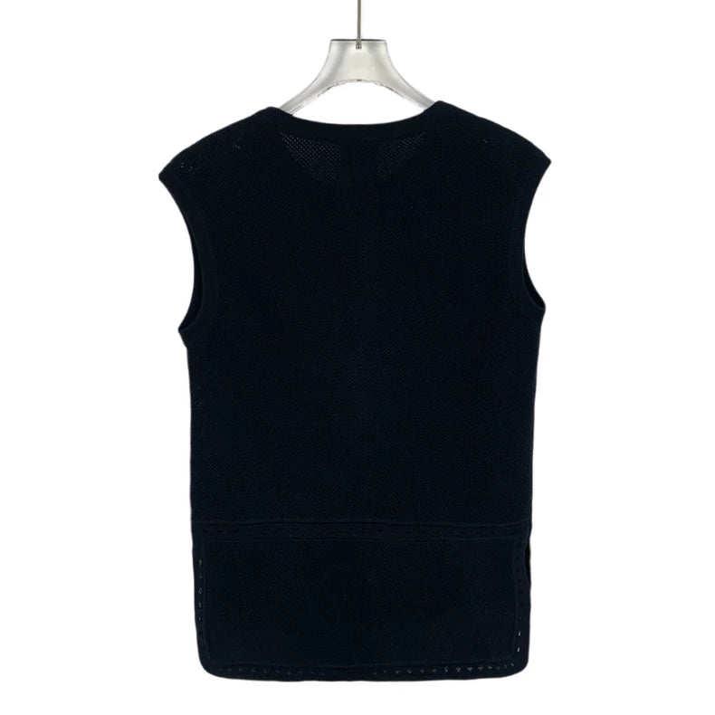 Chanel Black Knitted Sleeveless Vest