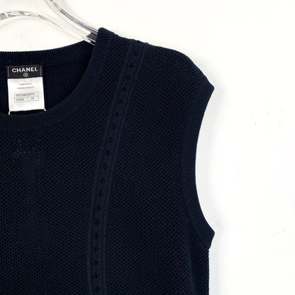 Chanel Black Knitted Sleeveless Vest