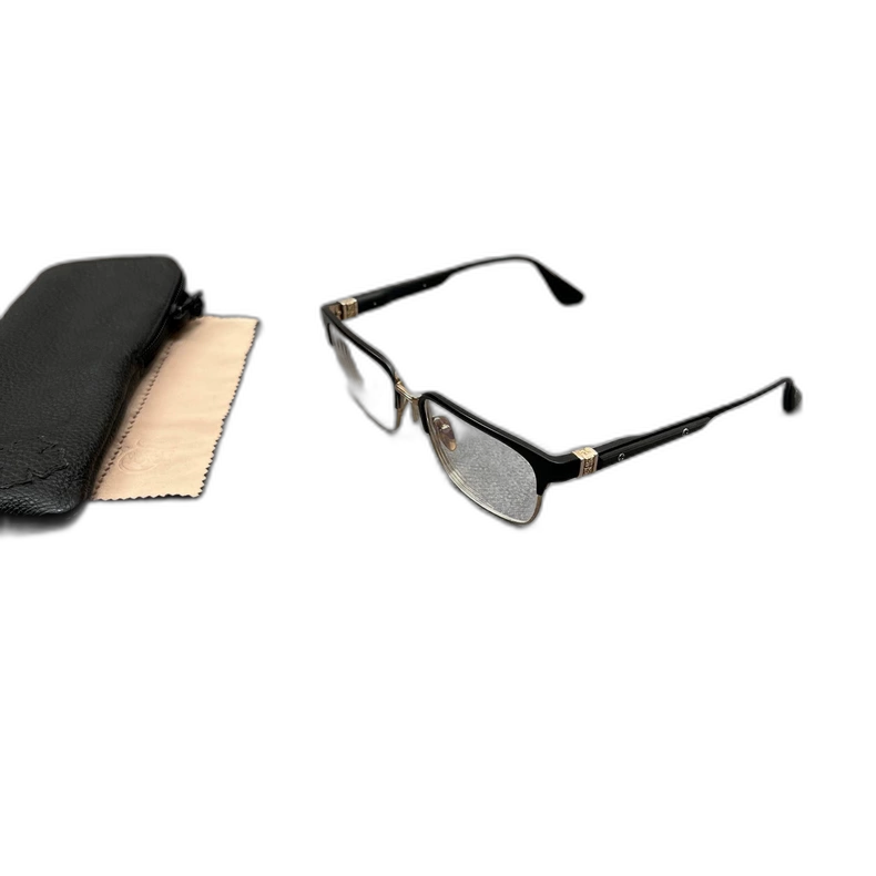 Chrome Hearts Black Border Cross Glasses