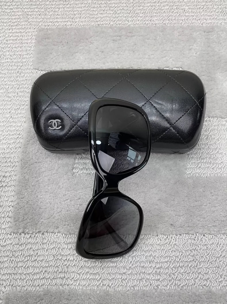 Chanel White Bow Logo Sunglasses