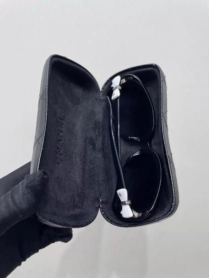 Chanel White Bow Logo Sunglasses