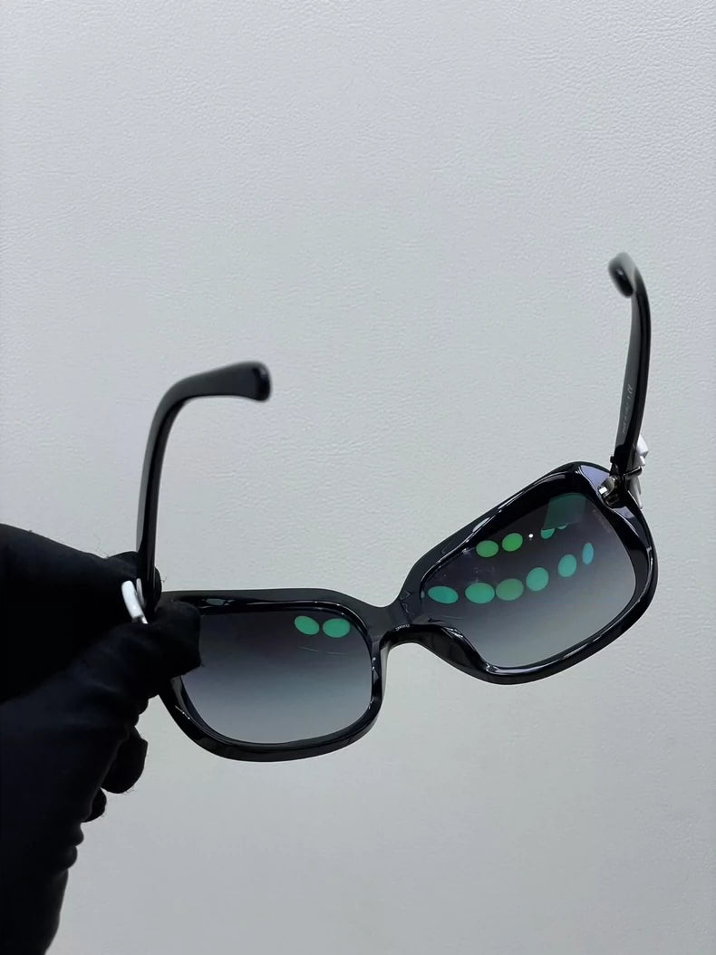 Chanel White Bow Logo Sunglasses