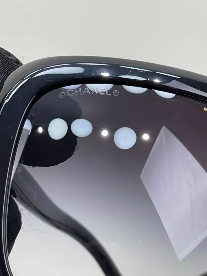 Chanel White Bow Logo Sunglasses