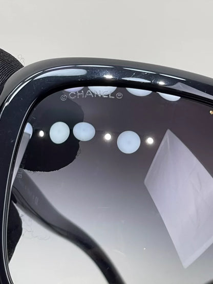 Chanel White Bow Logo Sunglasses