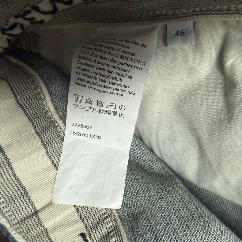 LOEWE Men's Blue Washed Cotton Jeans