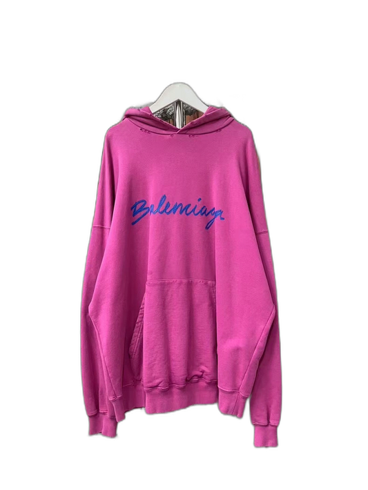 Balenciaga Destroyed Hoodie in Pink