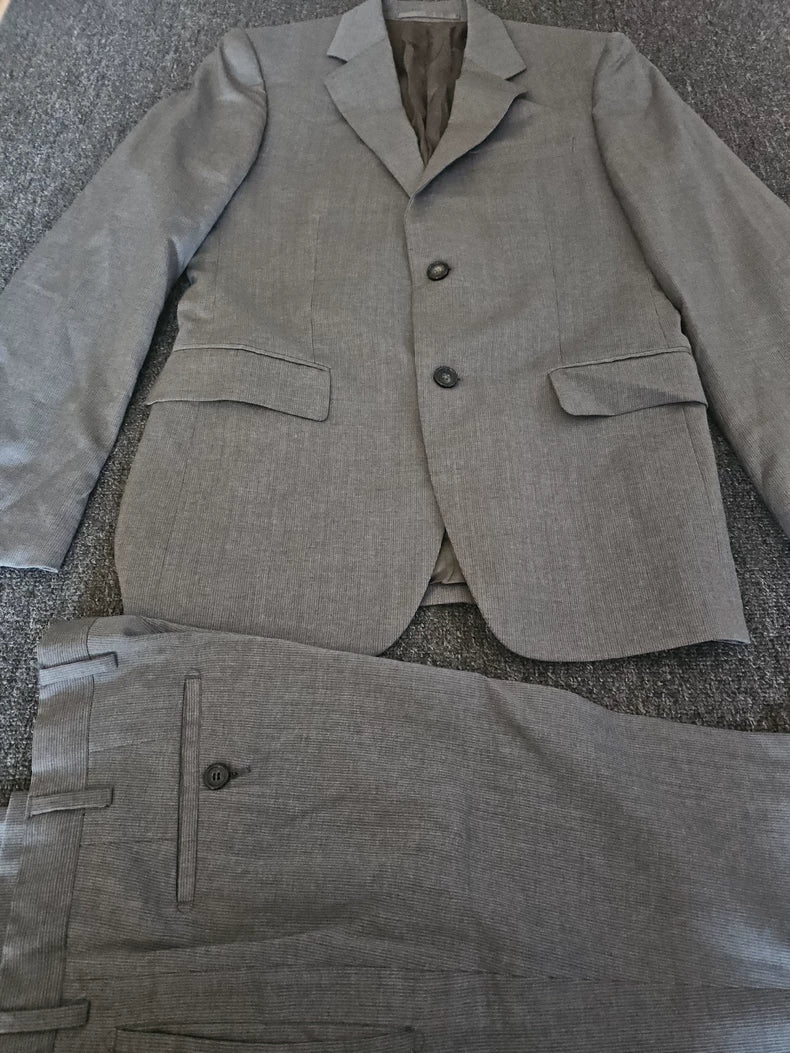Prada Gray Wool Suit Set-yf