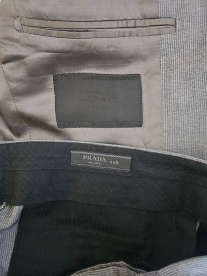 Prada Gray Wool Suit Set-yf