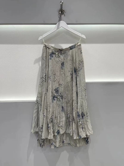 Celine Silk Pleated Skirt