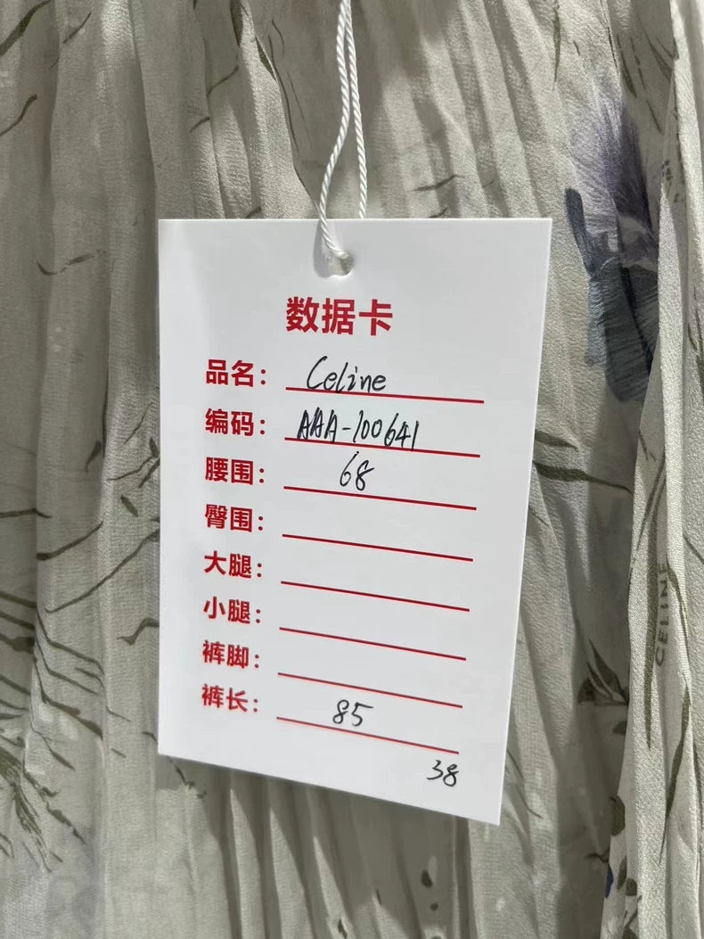 Celine Silk Pleated Skirt