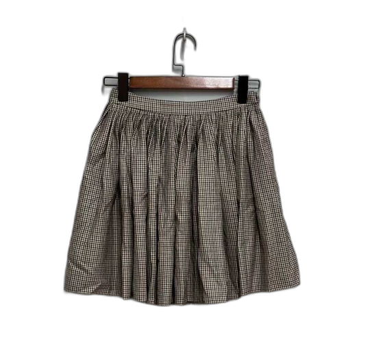 Celine Houndstooth Pleated Skirt