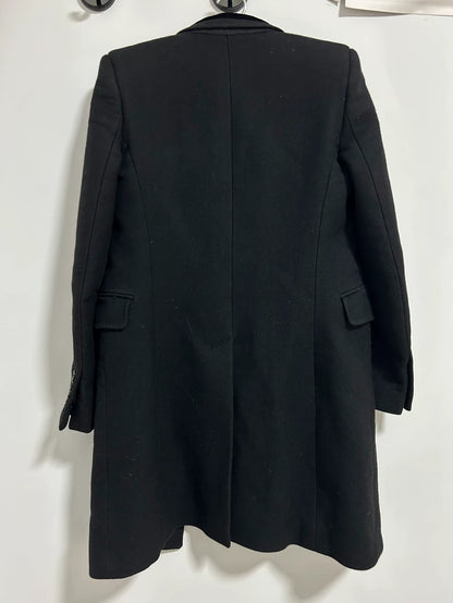 Saint Laurent Velvet Collar Wool Coat
