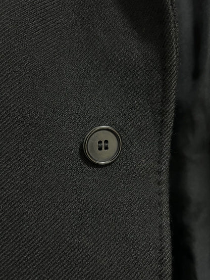 Saint Laurent Velvet Collar Wool Coat