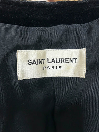 Saint Laurent Velvet Collar Wool Coat