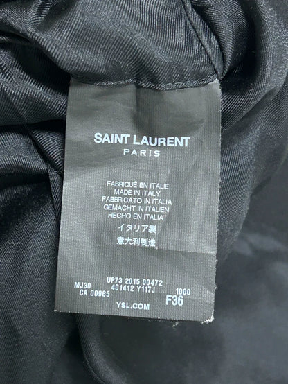 Saint Laurent Velvet Collar Wool Coat