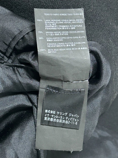 Saint Laurent Velvet Collar Wool Coat