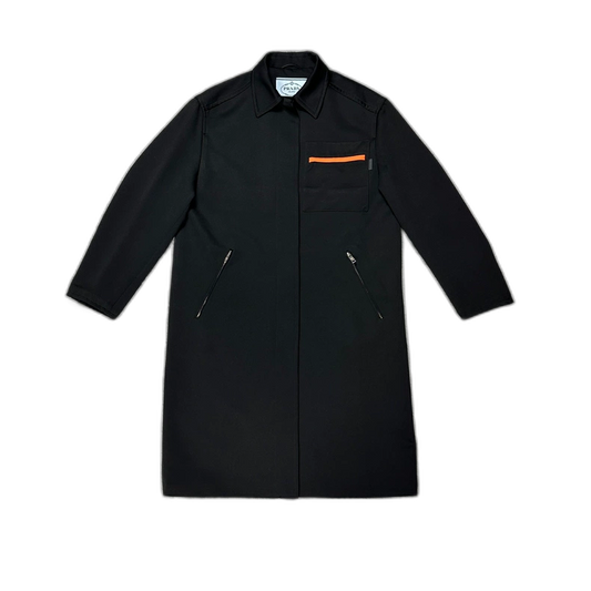 Prada Red Stripe Logo Coat