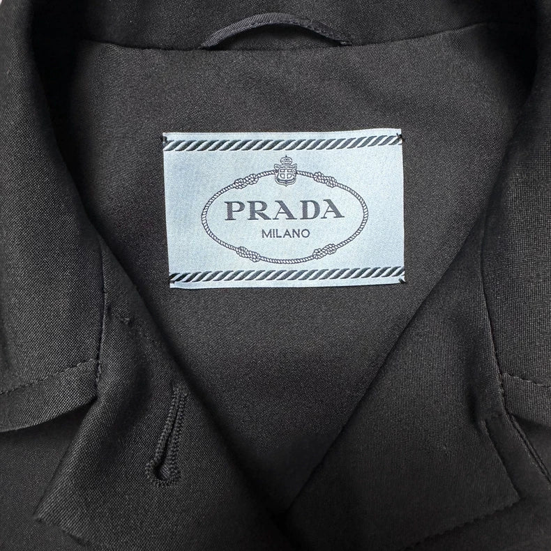 Prada Red Stripe Logo Coat