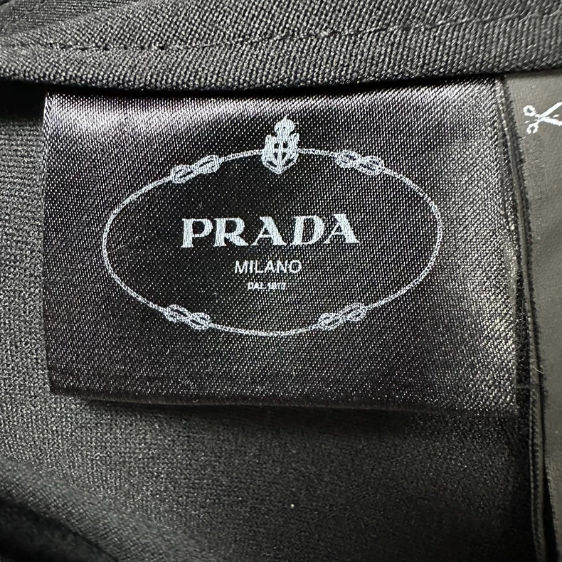 Prada Red Stripe Logo Coat