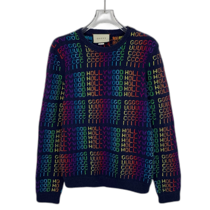 Gucci Rainbow Print Wool Sweater