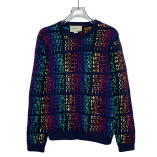 Gucci Rainbow Print Wool Sweater