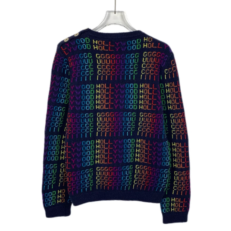 Gucci Rainbow Print Wool Sweater