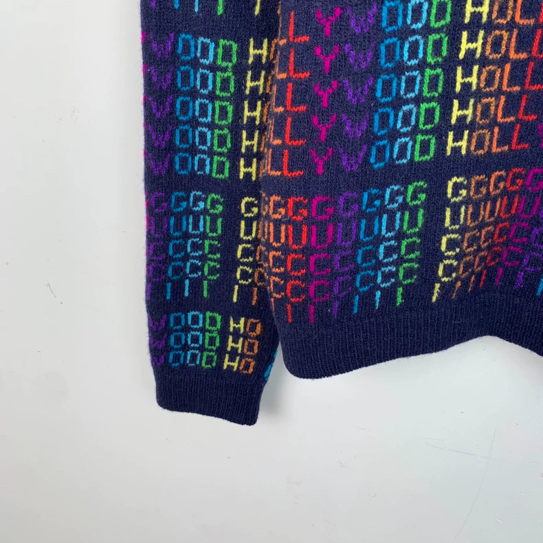 Gucci Rainbow Print Wool Sweater