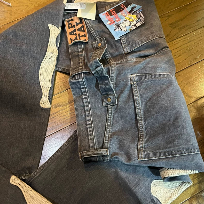 Kapital Bone Embroidery Denim Pants