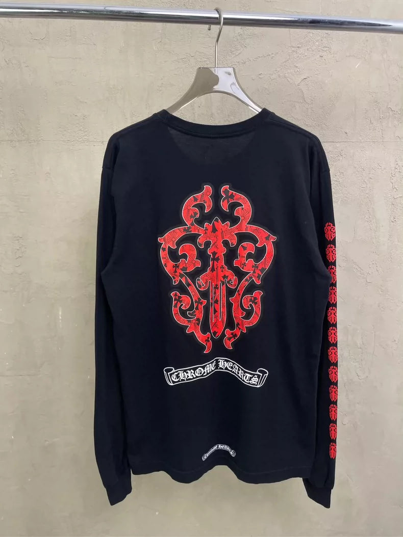 Chrome Hearts Long Sleeve T-Shirt with Design